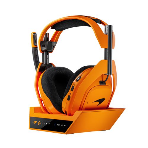Casque PC Gaming sans fil Logitech G Premium Astro A50 X Lightspeed McLaren Edition Orange
