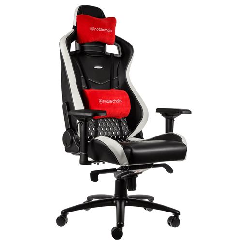 Siège Gamer Noblechairs Epic Cuir véritable Noir et Blanc