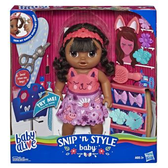 Poupée Baby Alive Coiffure Magique Cheveux noirs