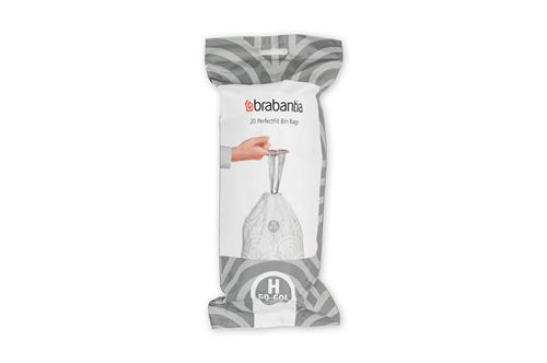 Rouleau de 20 sacs poubelle Brabantia PerFectFit 50-60 L Blanc