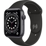 Apple Watch Series 6 GPS, 44mm aluminium gris anthracite avec bracelet sport noir Reconditionné Grade A