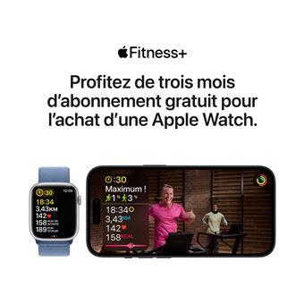 Apple Watch Series 9 GPS + Cellular 41 mm avec boîtier en aluminium Stellaire et bracelet sport Stellaire M/L