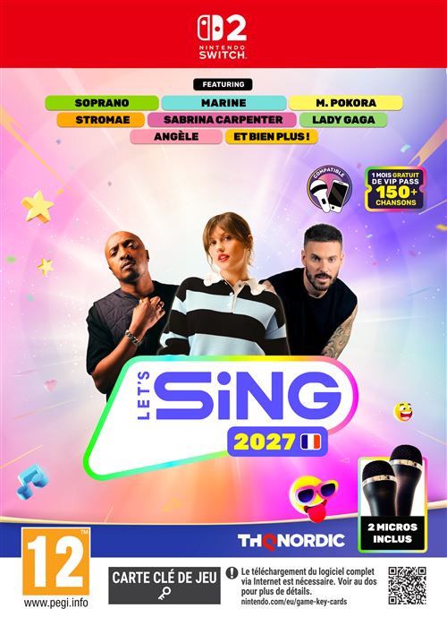 Let' Sing Hits Francais 2027 + 2 Micros Nintendo Switch 2
