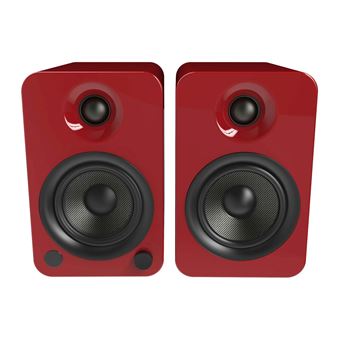 Enceintes connectées Hi-Fi Kanto YU4 Rouge Brillant Vendues à la paire