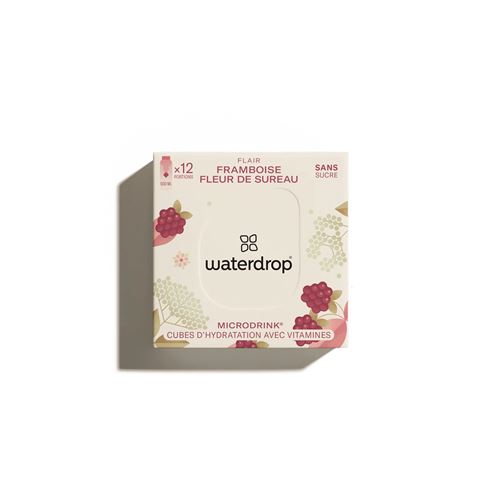 Pack de 12 portions Waterdrop MicroDrink Flair MD72-FL-FR-1 Blanc et Rose