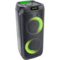 Enceinte Autonome Karaoke sur batterie 300W Bluetooth PARTY-8LED 2 micros  filaires - Tuner - Fête Soirée Anniversaire, Enceintes, baffle et amplis  DJ, Top Prix