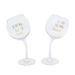 Coffret 2 verres Penchés La Chaise Longue 39-VF-037 Transparent