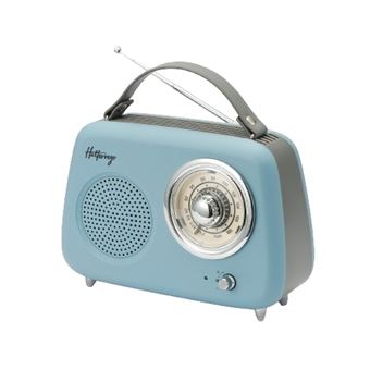 Radio vintage portative Bluetooth bleue INOVALLEY