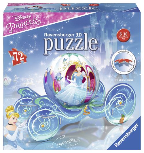Puzzle 3D rond 72 pièces Carrosse de Cendrillon Disney Princesses Ravensburger