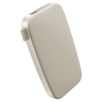 POWERBANK 18000MAH Batterie rechargeable de poche - Silky Sand - 2PB18100SS.Charge ultra rapide avec 20 W Power Delivery.Chargez jusqu''a 50 % en 30 min. 6 fonctions de securite. Approuvee par les compagnies aerien.