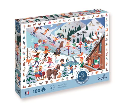 Puzzle SentoSphère Cherche et trouve Sports d'Hiver 100 pièces