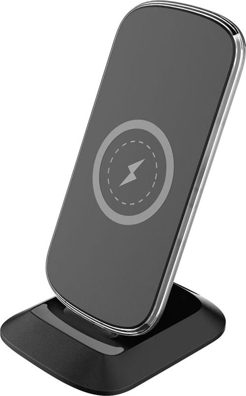 Chargeur Induction Fastcharge Stand 15W Bigben Connected Noir + Chargeur Secteur 20W Recyclé