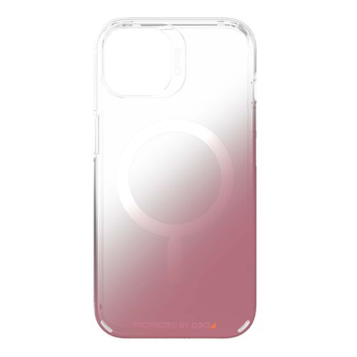 Coque pour iPhone 13 Gear4 Milan Snap Transparent et rose