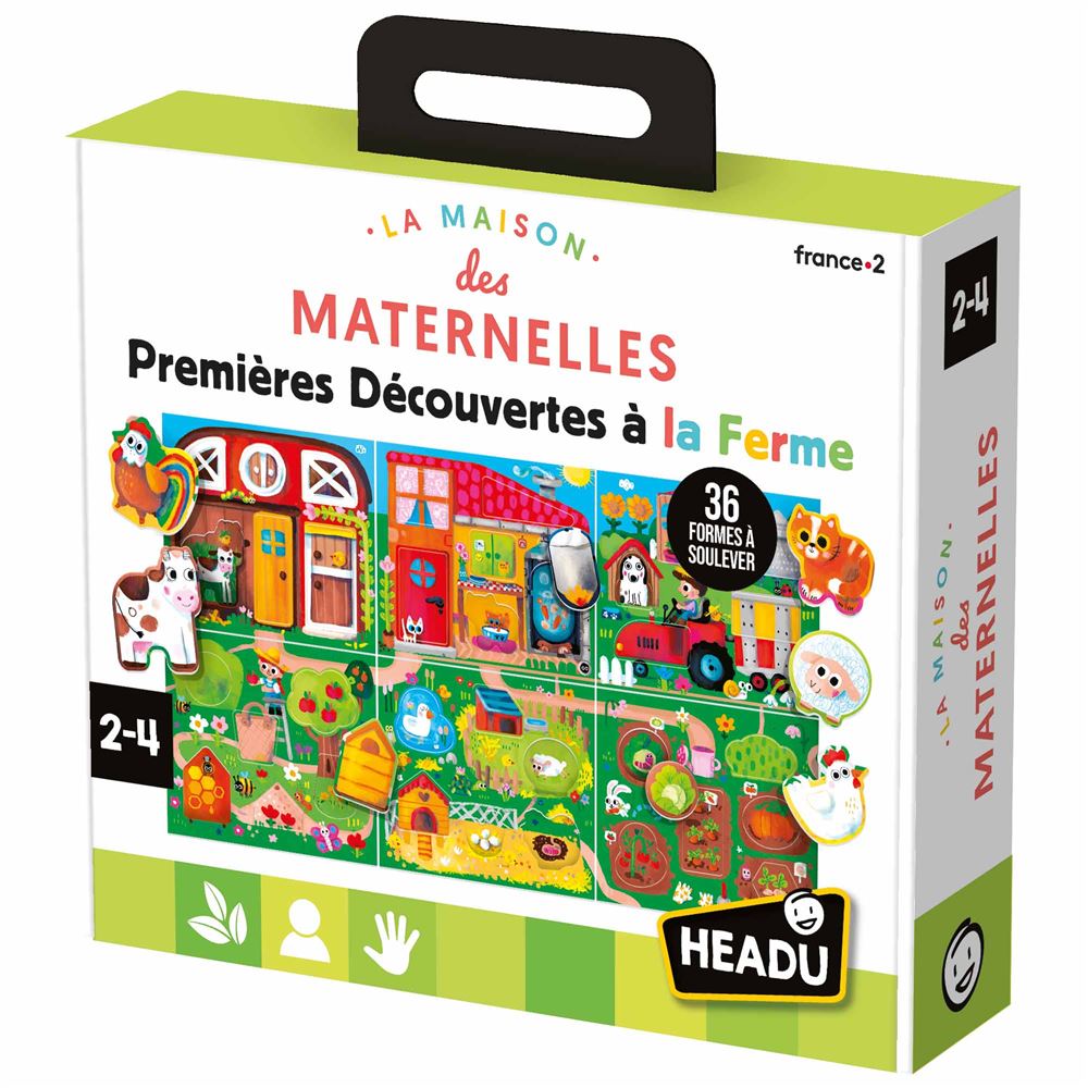 Headu - 6 Intelligences Pour Jouer À La Ferme | Jeu Éducatif 3-6 Ans Avec Puzzles, Mémo Et Plus | Fabriqué En Italie