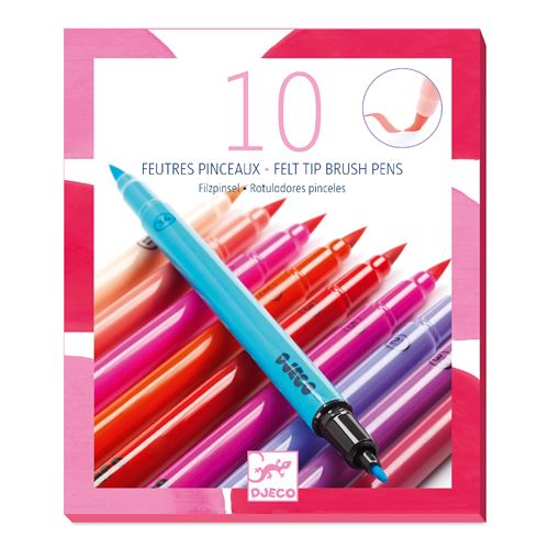Djeco 10 Feutres Pinceaux Fille