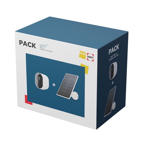 Pack Caméra De Surveillance Arlo Pro 5 Spotlight Intérieur Et Extérieur Blanc + Panneau Solaire Vma5600