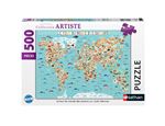 Puzzle 500 pièces Nathan Le tour du monde des saveurs par Julie Mercier