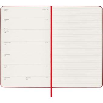 Agenda scolaire Moleskine 2022 2023 Semainier format de poche Rigide Rouge