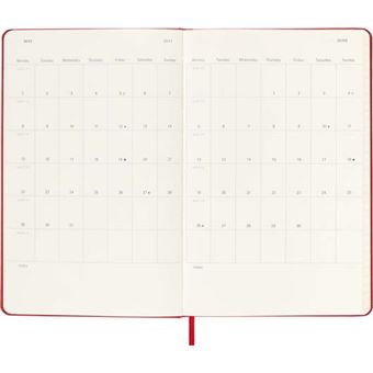 Agenda scolaire Moleskine 2022 2023 Semainier format de poche Rigide Rouge