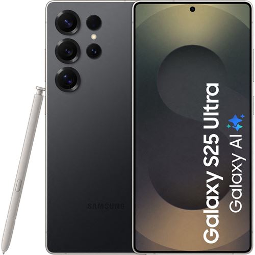 Smartphone Samsung Galaxy S25 Ultra noir 6.9 RAM 12 Go stockage 512 Go État correct - Samsung reconditionné disponible sur Fnac