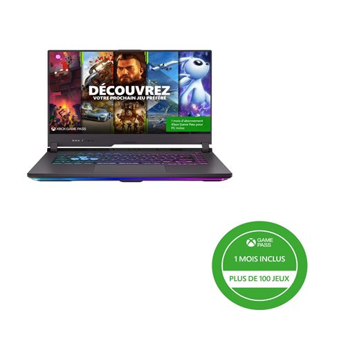 Pc Portable Gaming Asus Strix-G15-G513Qm-Hn064T 15,6" Amd Ryzen 7 16 Go Ram 512 Go Ssd Gris Éclipse + 1 Mois D'Abonnement Xbox Game Pass