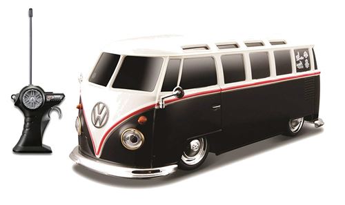 Maisto - 2049701 - voiture miniature radiocommandé - vw van samba - blanc/noir - echelle 1/24