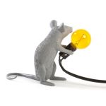 Lampe à poser Seletti Souris Gris