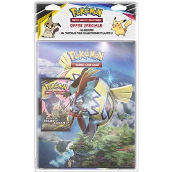 Pack Cahier range-cartes et Booster Pokémon Soleil et Lune 9 Modèle aléatoire