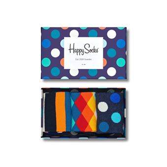 Chaussettes hautes Happy Socks Pack de 3 paires classiques multicolores Taille 41-46