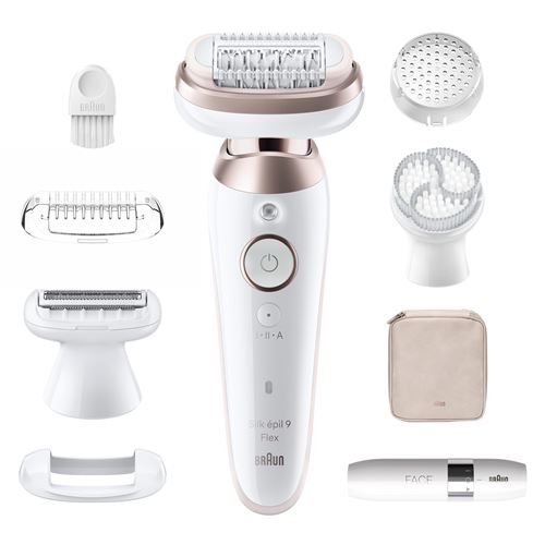 Braun Silk-épil 9 Flex 9-360 3D 40 pince(s) Rose, Blanc