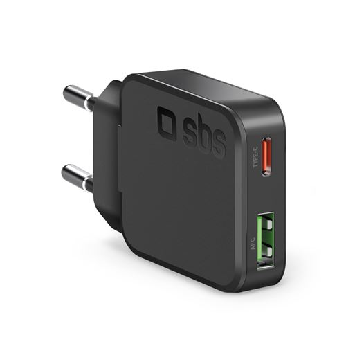 Chargeur secteur Ultra slim PD 30W, USB C + USB A