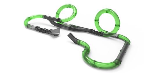 Exost loop Twin Tower Racing Set Couleur Vert 2 Voitures 57 Tubes Circuit Modulables 
