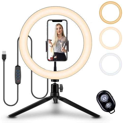 Selfie sur table avec télécommande Wi-Light Noir