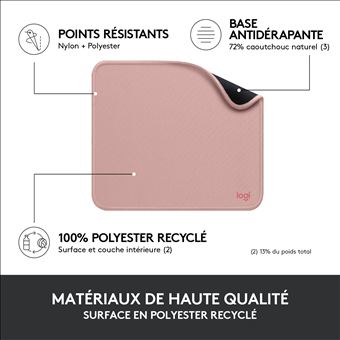 Polyester Tapis de Souris pour Ordinateur & Portable Foncé Rose Couleur