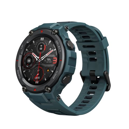 Amazfit T-Rex Pro - Steel blue - smart watch met band - siliconen rubber - blauw staal - display 1.3 - Bluetooth - 59.4 g