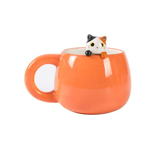 Tasse en céramique Itotal Charm 450 ml Chat Blanc