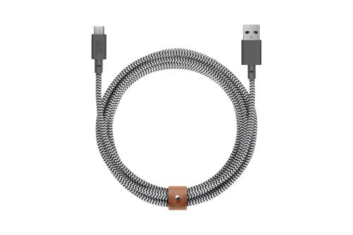NATIVE UNION BELT CABLE USB-A / USB-C ZEBRA 3M KEVLAR