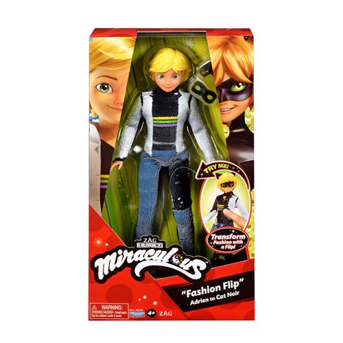 Poupée À Sequin Miraculous Ladybug Adrien 26 Cm