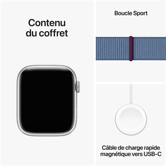 Apple Watch Series 9 (GPS) - 45 mm - montre intelligente