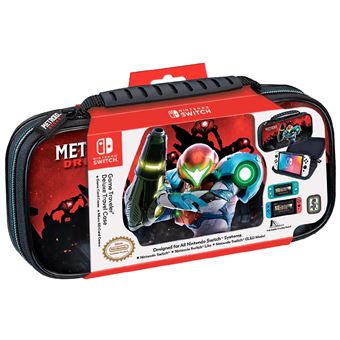 Pochette de transport officielle Nacon Metroid Dread Noir pour Nintendo Switch + Boîtes de rangement