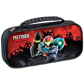 Pochette de transport officielle Nacon Metroid Dread Noir pour Nintendo Switch + Boîtes de rangement