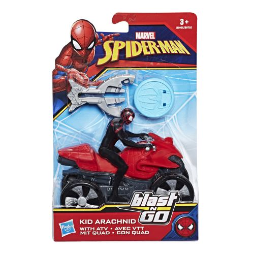 Figurine avec véhicule Marvel Spiderman Blast et Go Kid Arachnid
