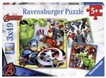 Puzzles 3 x 49 pièces Ravensburger Les puissants Avengers Marvel