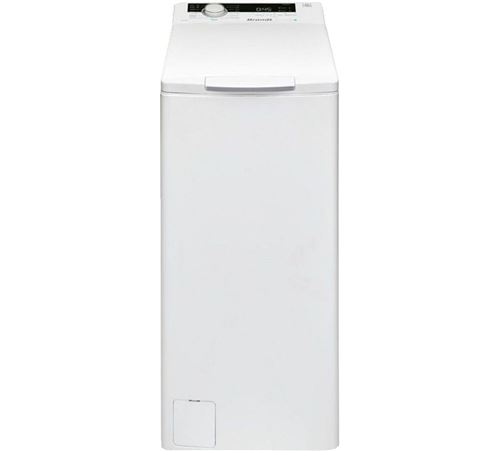 BRANDT - Lave-linge Ouverture par le haut 3, BT38038Q, Blanc, L:40cm, H:87.5cm, P:61cm, Classe énergétique : A