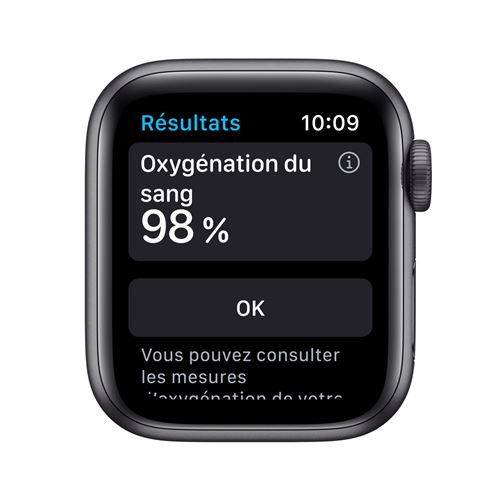 Apple Watch Series 6 GPS, 40 mm kast van zilverkleurig aluminium met zwarte  sportband - Fnac.be - Apple Watch