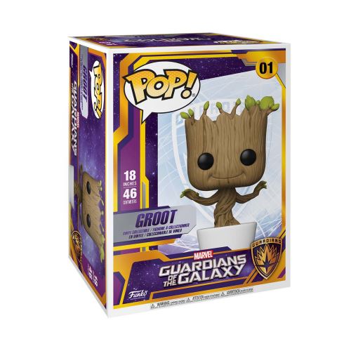 Figurine Funko Super Sized Pop Marvel Guardians Of The Galaxy Dancing Groot 46 Cm Petite Figurine Achat Prix Fnac