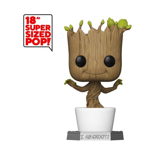Une figurine du bébé Groot qui danse dans la collection Pop! Marvel de  Funko