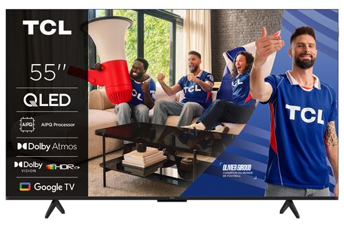 TV QLED Tcl 55P79K 138 cm 4K UHD Aluminium brossé
