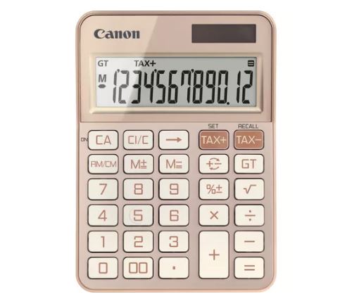 Calculatrice de bureau Canon KS-125KB 12 chiffres Or Rose