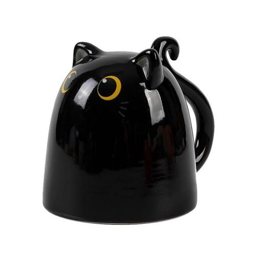 Tasse en céramique Itotal Up Down Chat Noir 300 ml
